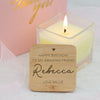 Personalised Friendship Birthday Scented Vanilla Candle