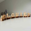 Wooden Natural Letter Train Name Toy