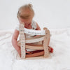 Personalised Wooden Pastel Pink Car Roller Toy with Cars