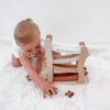 Personalised Wooden Pastel Pink Car Roller Toy with Cars