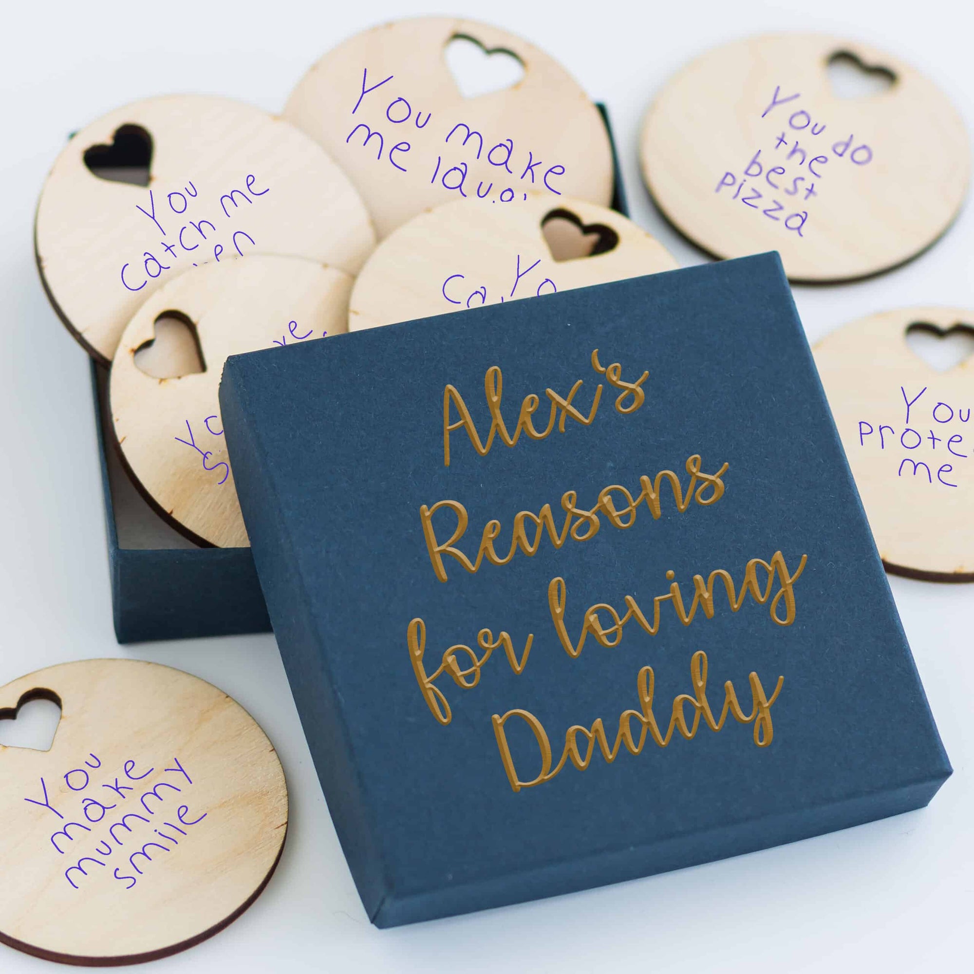 Personalised 'Reasons For Loving Daddy' Token Box