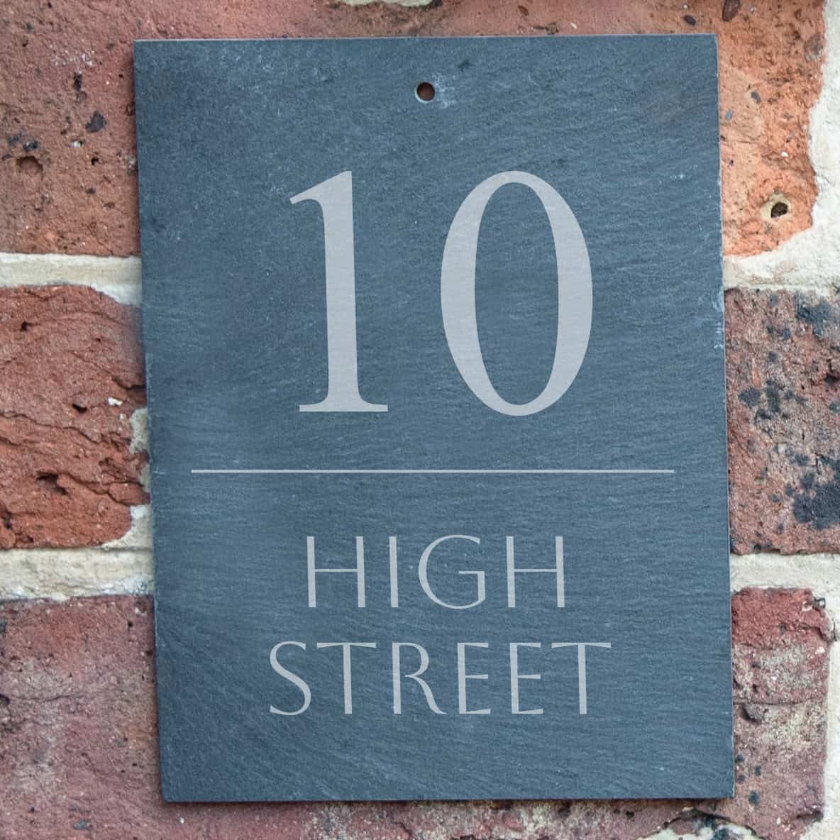 Personalised House Name Number Slate Sign