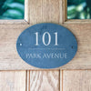 Personalised Round House Name Number Slate Sign