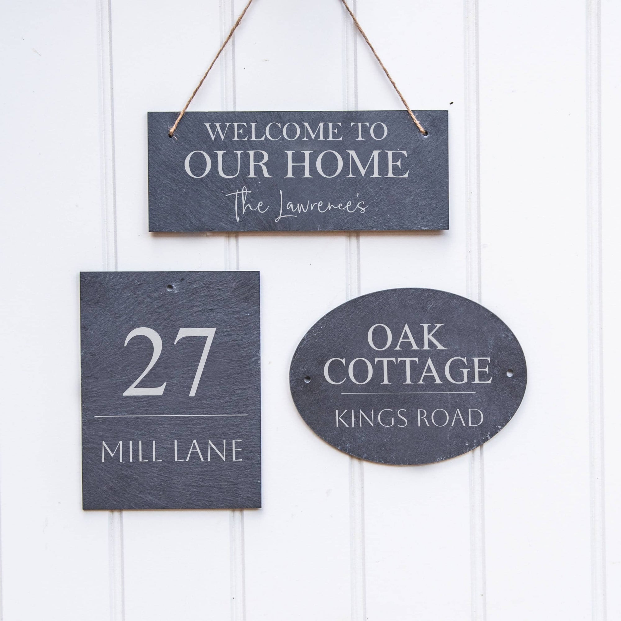 Personalised House Name Number Slate Sign
