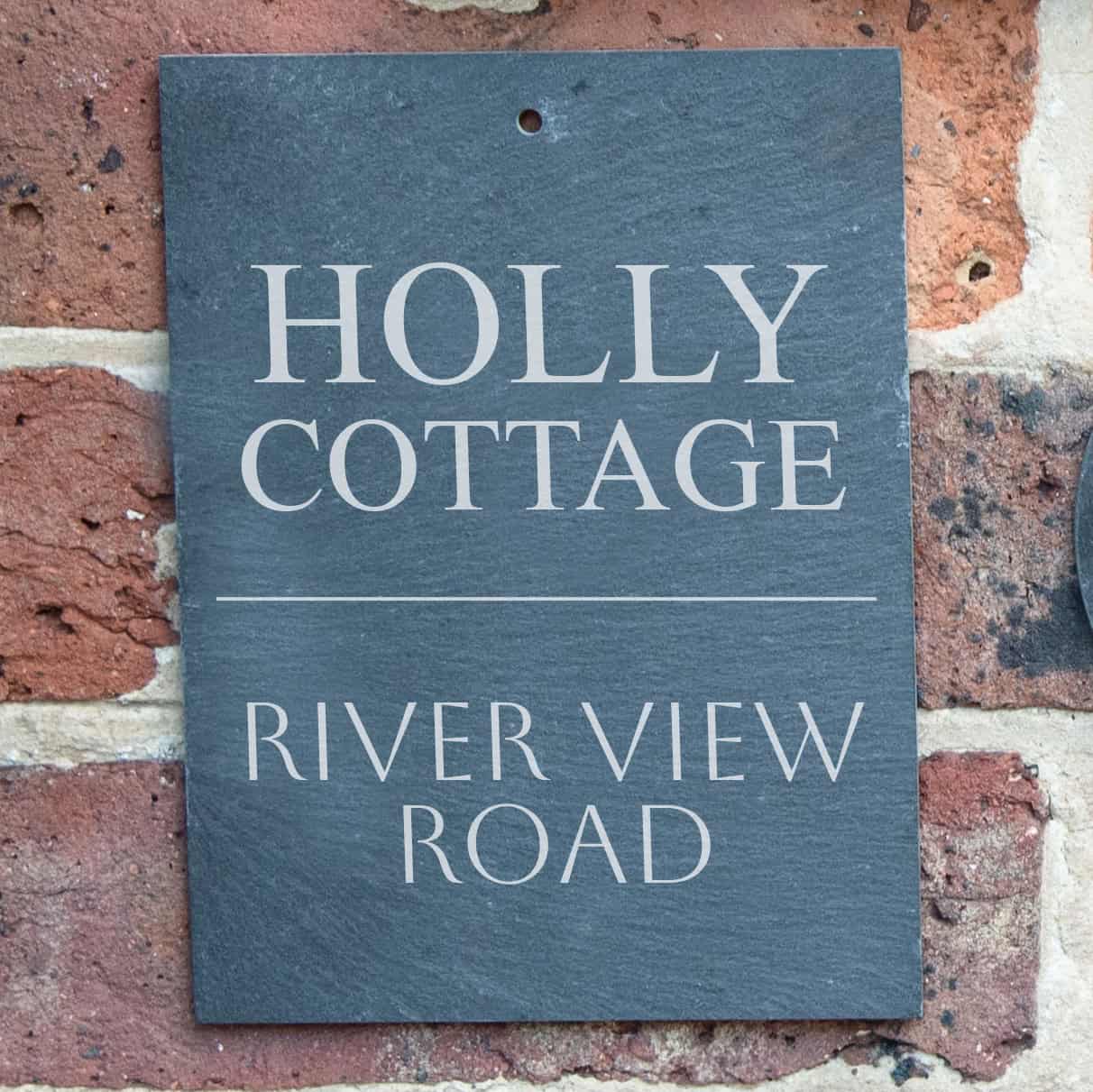 Personalised House Name Number Slate Sign