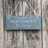 Personalised Family Welcome To Our Garden Slate Sign