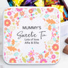 Personalised Metal Square Floral Sweetie Tin