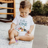 Personalised I Am 1 Today Birthday Safari Animal Kids White T-Shirt