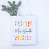 Personalised Teacher's Name Crayon Tote Bag