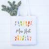Personalised Teacher's Name Crayon Tote Bag