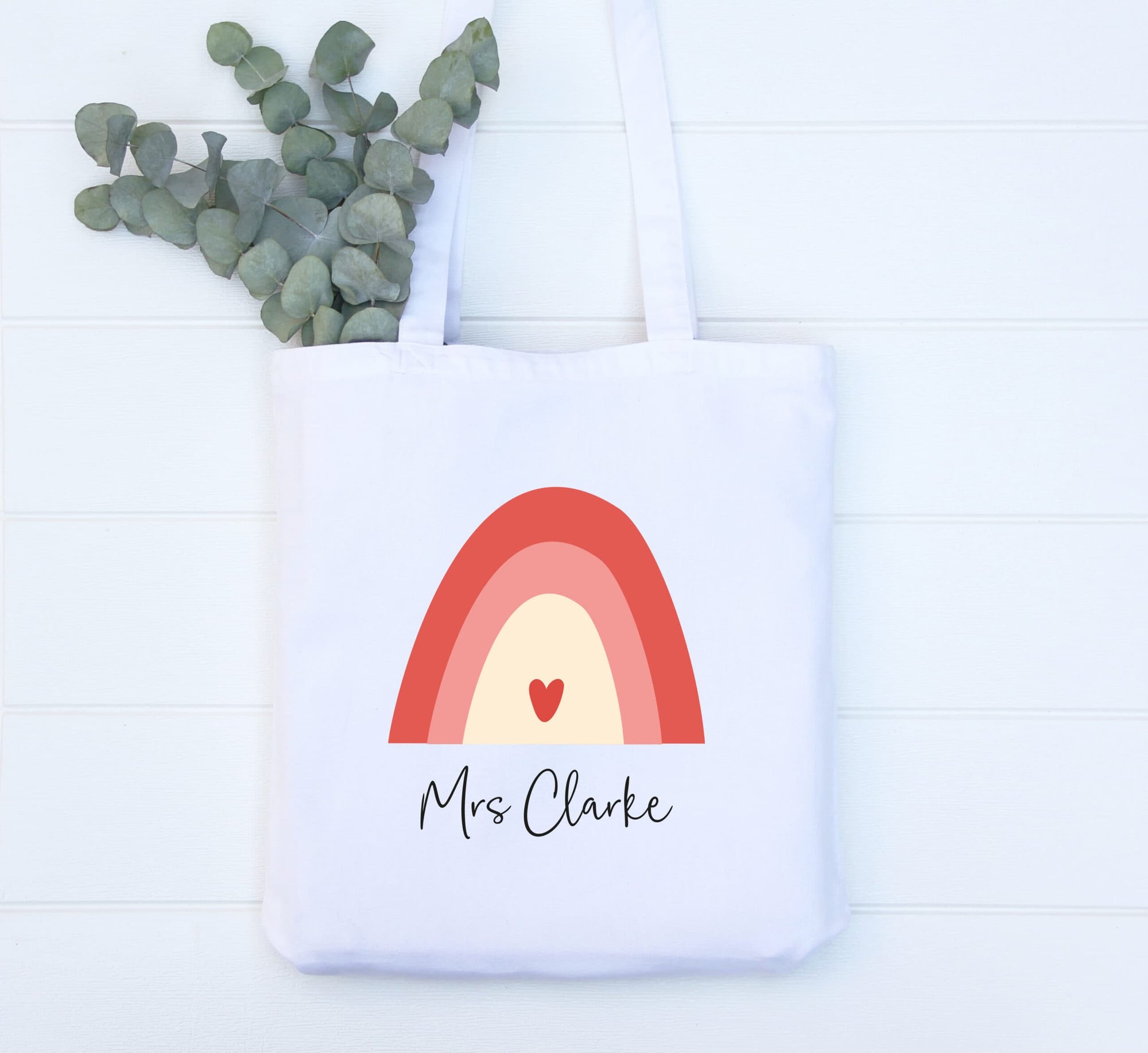 Personalised Rainbow Name Tote Bag