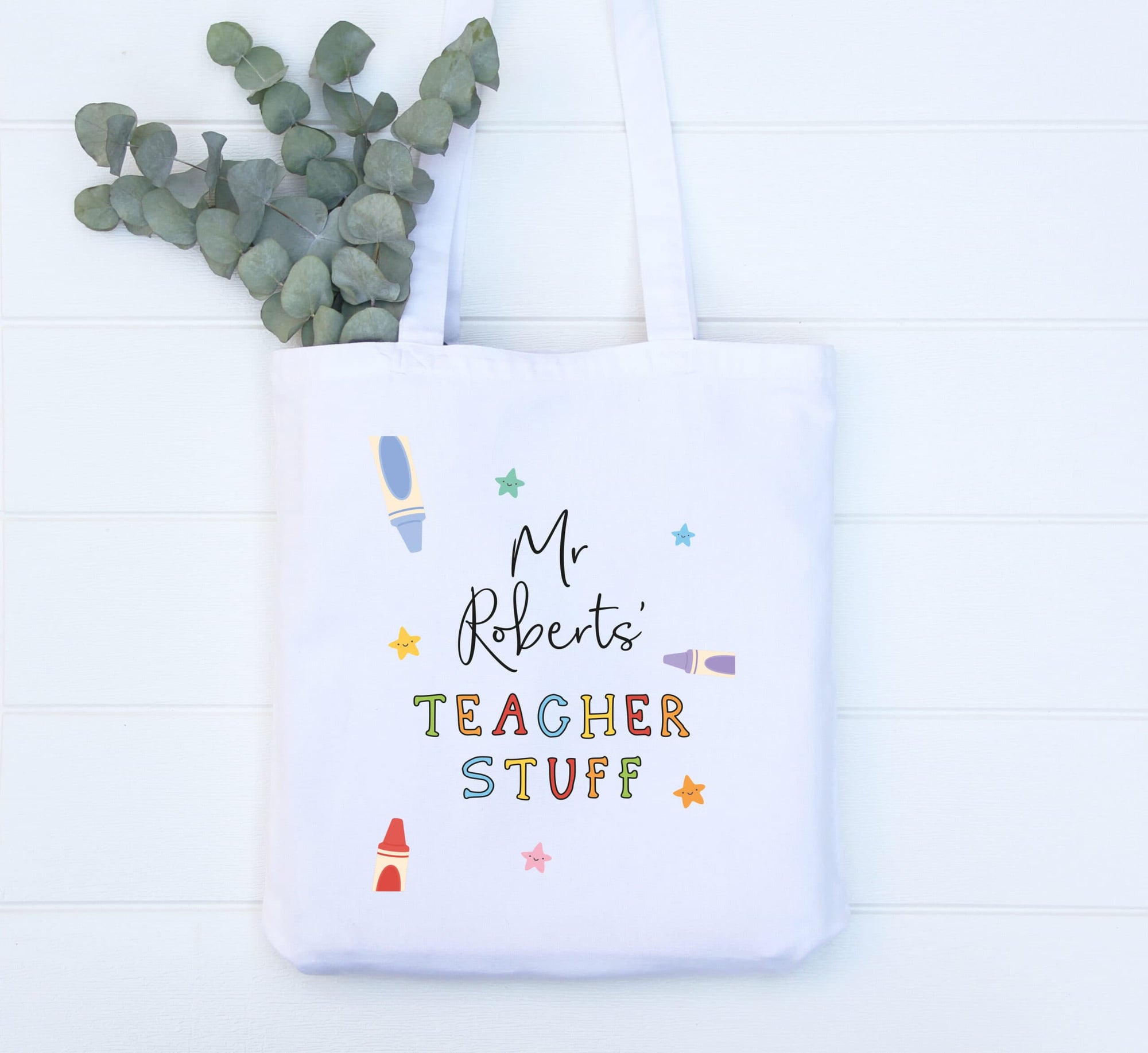Personalised Teacher Stuff Tote Bag