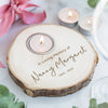 Personalised Tree Bark Memorial Tealight Candle Holder