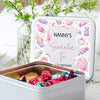Personalised Metal Pink Bear Sweetie Square Tin