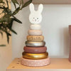 Personalised Wooden Pink Bunny Stacking Toy
