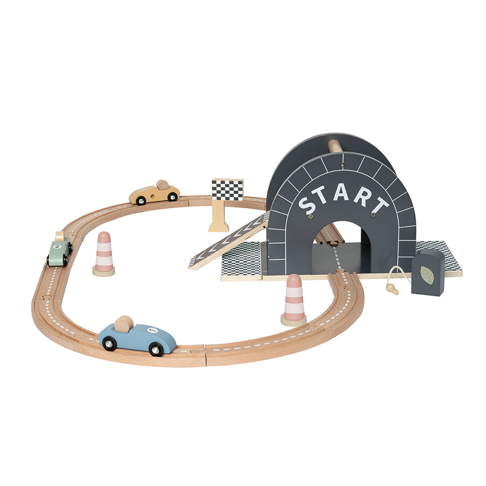 Personalised Wooden Car Racing Toy - Foldaway Carry Case