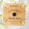 Personalised Wooden 4 Wine Glass & Bottle Holder