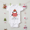 Personalised Baby Penguin Babygrow/Sleepsuit - First Christmas