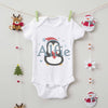 Personalised Baby Penguin Babygrow/Sleepsuit - Heart