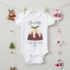 Personalised Baby Babygrow/Sleepsuit - Christmas Pudding