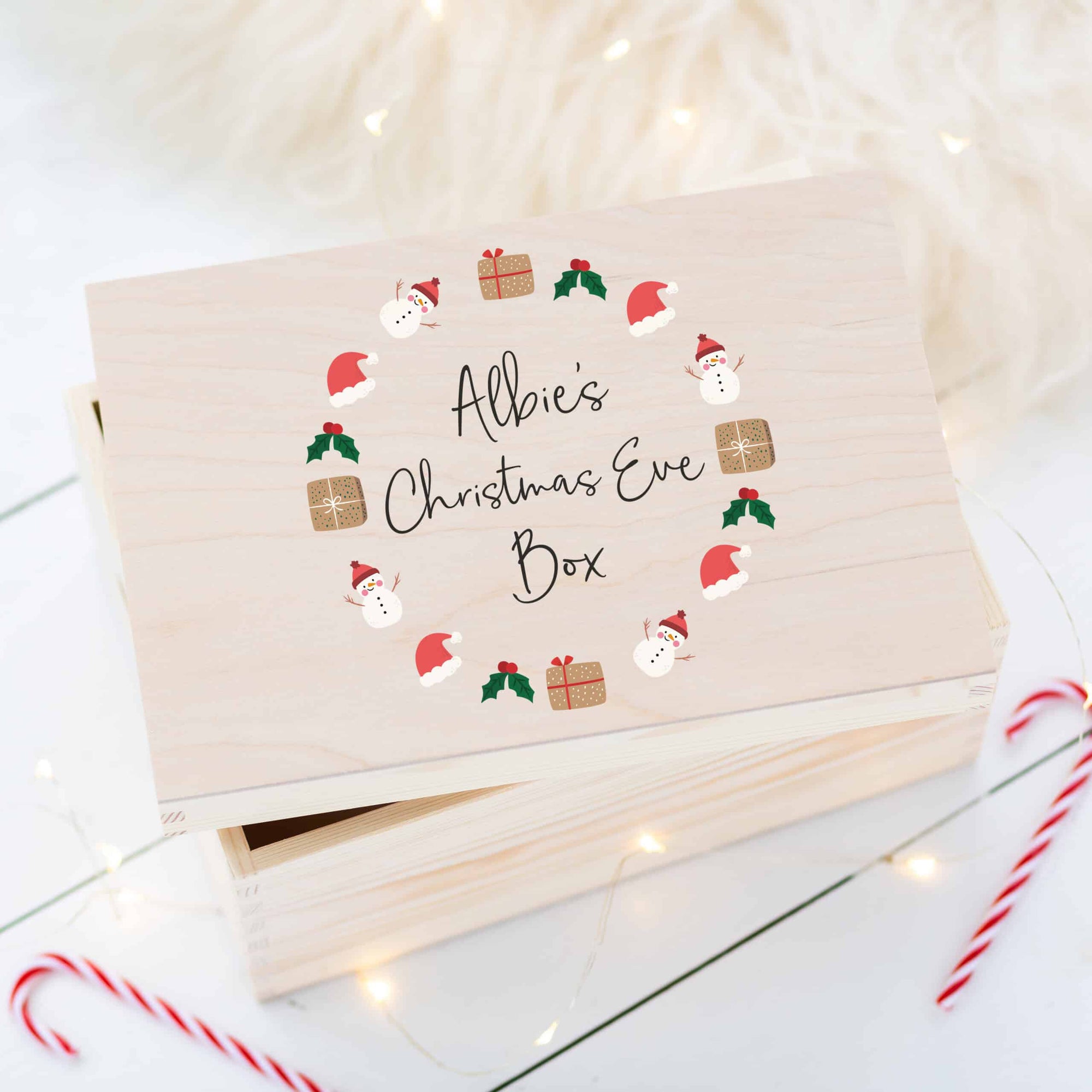 Personalised Wooden Christmas Eve Gift Box