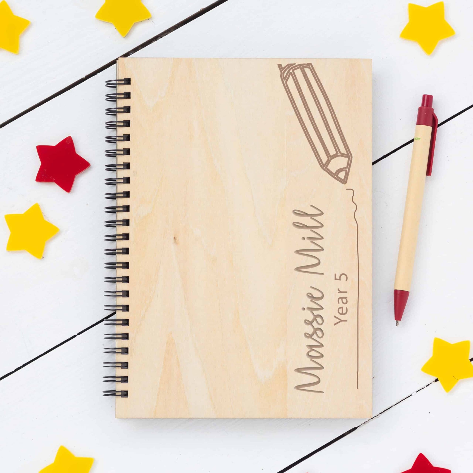 Personalised A5 Bamboo Back To School Notebook