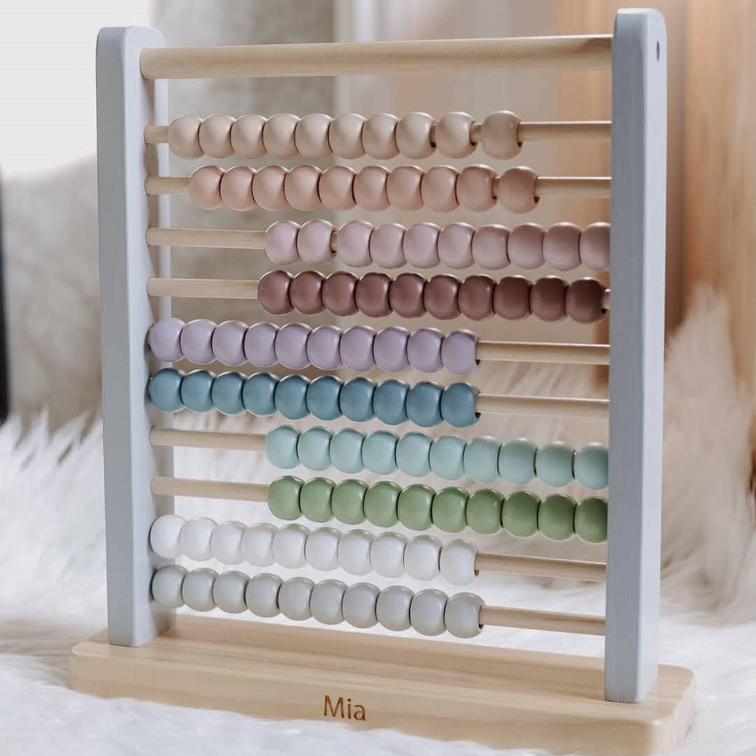 Personalised Wooden Colourful Abacus Toy