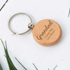 Personalised Round or Rectangle Wooden Keyring