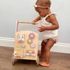 Personalised Wooden Pastel Pink Activity Walker Toy