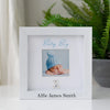 Personalised Baby Boy or Girl Silver Teddy Bear Frame