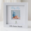 Personalised Baby Boy or Girl Silver Teddy Bear Frame