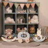 Personalised Wooden Wire & Bead Toy - Teddy