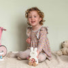 Personalised Wooden Pink Bunny Motor Pull Toy