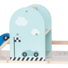 Personalised Wooden Car Racetrack Toy with Pitstop