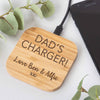 Personalised Bamboo Wireless Phone Charger