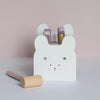 Personalised Wooden Pink Bunny Hammer Bench Toy