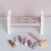 Personalised Wooden Pink Bunny Hammer Bench Toy