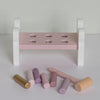 Personalised Wooden Pink Bunny Hammer Bench Toy