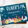 Personalised Blue Safari Animal Christmas Eve Box