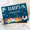 Personalised Blue Safari Animal Christmas Eve Box
