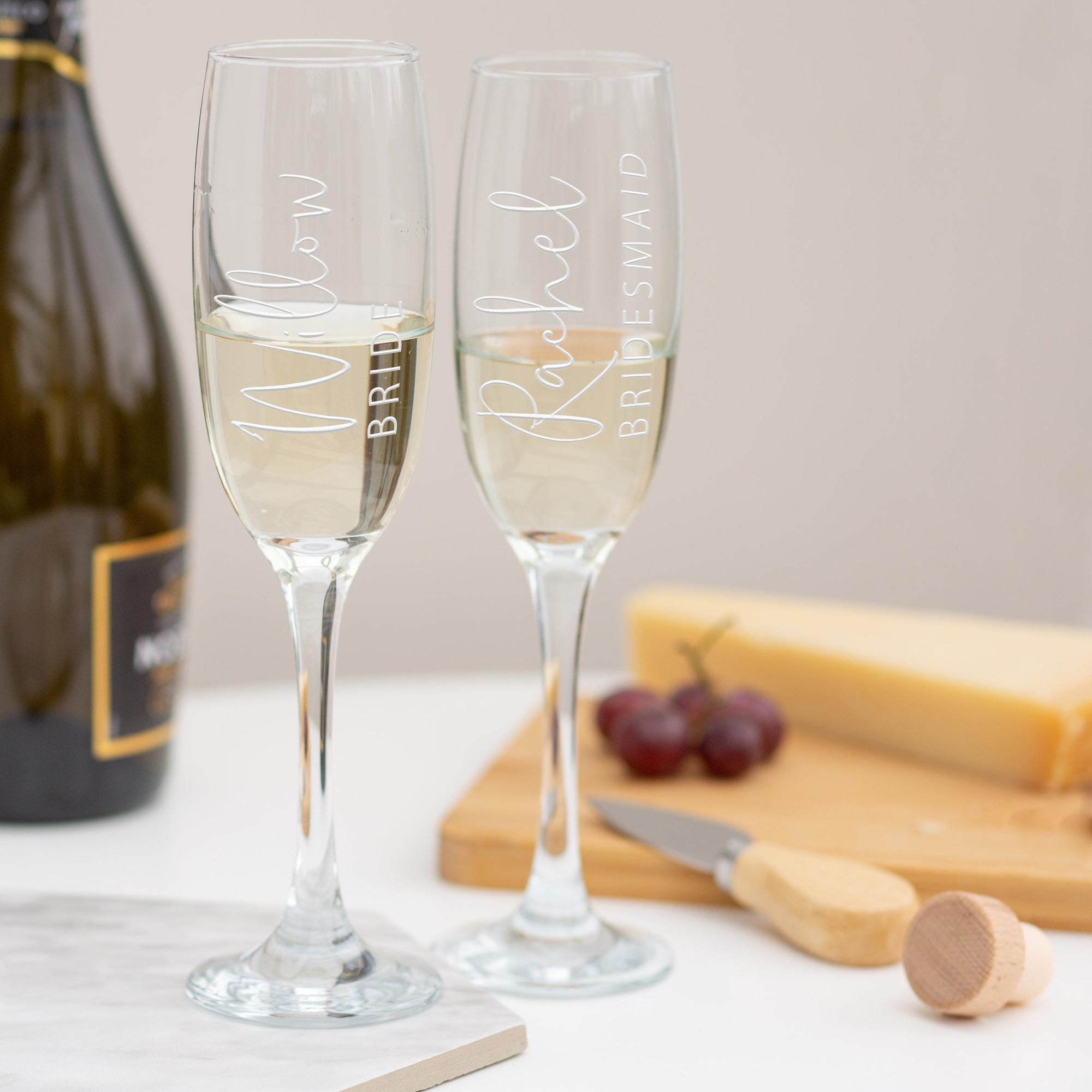 Personalised Anniversary Mr And Mrs Champagne Flute Glass