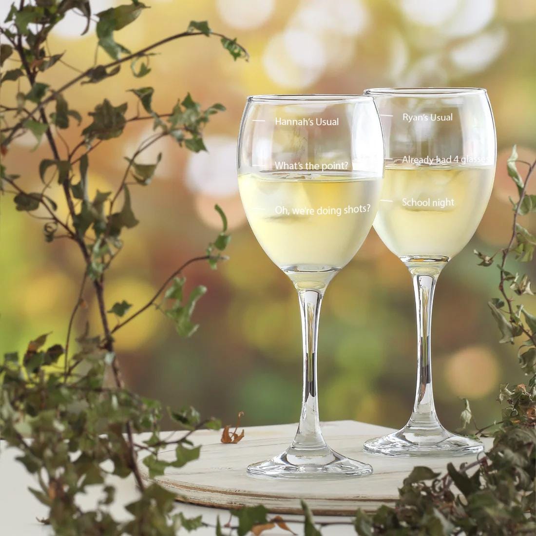 Personalised Funny Levels Wine Glass