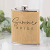 Personalised Bridesmaid Bamboo Hipflask