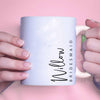 Personalised Bridal Party Sideways Bridesmaid Mug