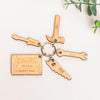 Personalised Wooden Dad's Toolbox Child Family Tag Keyring