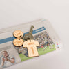 Personalised Wooden Football Sports T-Shirt Child Family Tag Keyring