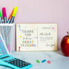 Personalised Thank You For Being A Great Teacher Wooden Postcard