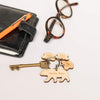 Personalised Wooden Mummy Bear Child Family Tag Keyring
