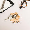 Personalised Wooden Mummy Bear Child Family Tag Keyring