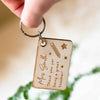 Personalised Thank You For Being a Great Teacher Wooden Keyring